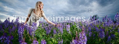 Lady in a field