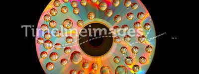 Rainbow bubble on cd