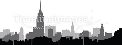 City skyline New York vector