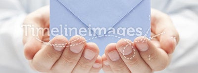 Envelope in hands