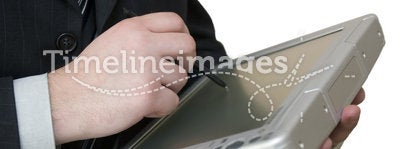 Man with tablet-pc in hands
