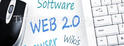 Web 2.0 word scheme and computer keyboard