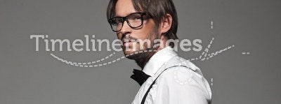 Elegant man in glasses