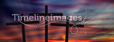 Crosses at Sunset