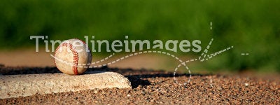 Baseball on pitchers mound