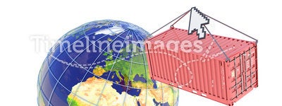 E-commerce cargo delivery concept