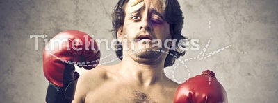 Beaten boxer
