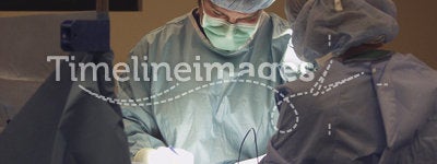 Surgical team working