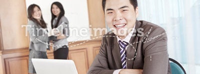 Asian businessman in the office