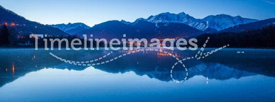 Mont Blanc Massif, France and Reflection I