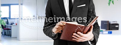 Businessman reading