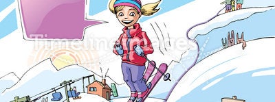 Skiing girl
