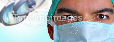 Surgeon with face mask