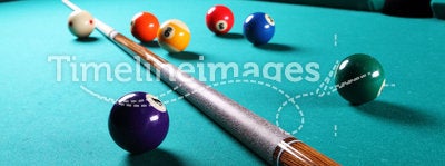 Billiard table.