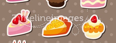 Cartoon cake stickers
