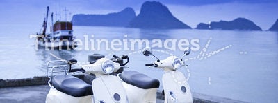 Motorcycles by the Sea