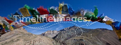 Buhhist flag in ladakh