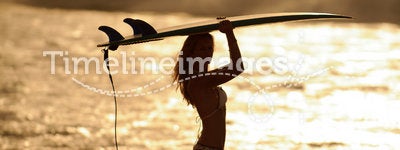 Sunset surfer girl 5