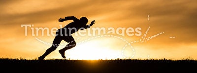 Silhouette of a sprinter