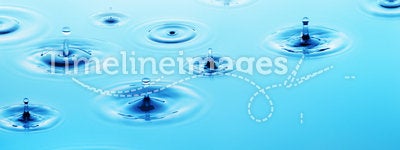 Image of water drops closeup