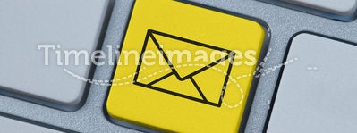 Mail symbol at the computer key