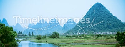 Rural scenery in China Yangshuo