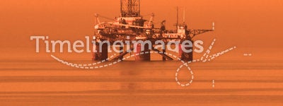 Oil rig in the Caspian Sea