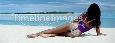 Dream girl white beach