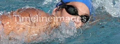Swimmer close up