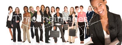 Business group of woman only