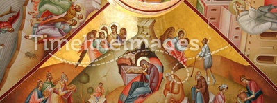Nativity fresco on Tabor
