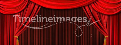 Red On Stage Theater Drapes