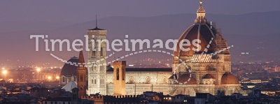 View on Florence Duomo at dusk