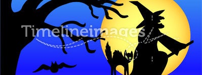 Halloween Witch Silhouette/eps