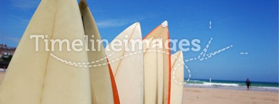 Rack of Surfboards