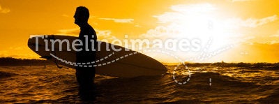 Surfer silhouette