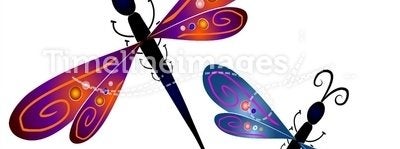 Abstract Dragonfly Clip Art