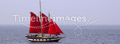 Scarlet sails.
