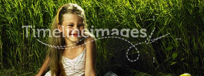 Little girl at picnic