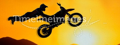 Extreme motocross rider