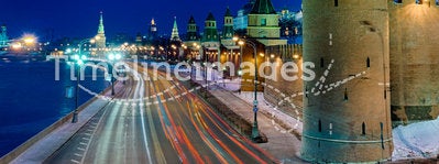 Kremlin street at night