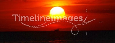 Boat & sunset