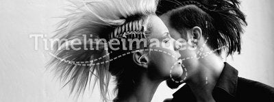 Couple with mohawk 1
