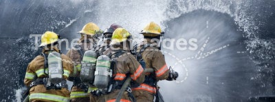 Drenched Firefighters