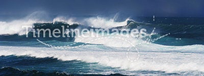 Stormy ocean waves