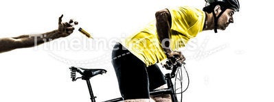 Doping sport concept man silhouette