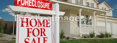 Foreclosure Sign and House