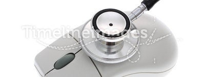 Computer mouse and stethoscope