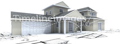 Expensive house with garage on