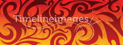 Seamless pattern with flames